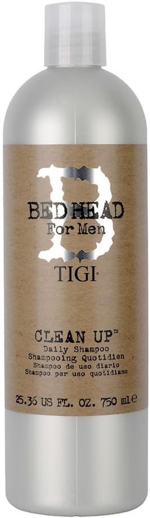 Bed Head for Men by TIGI – Clean Up Mens Daily Shampoo – For Normal Hair – 750 ml