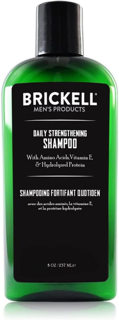 Brickell Men’s Daily Strengthening Shampoo for Men, Natural and Organic Featuring Mint and Tea Tree Oil To Soothe Dry and Itchy Scalp, Sulfate Free and Paraben Free, 236 ml, Scented