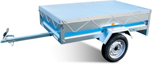 BITS4REASONS – Maypole MP929 Grey 6 x 4ft (183 x 122cm) Heavy Duty Flat Waterproof Trailer Cover with 3ft Drop, Elasticated Cord & Shaped Corners. Secures Trailer & Contents & Protects from Weather.