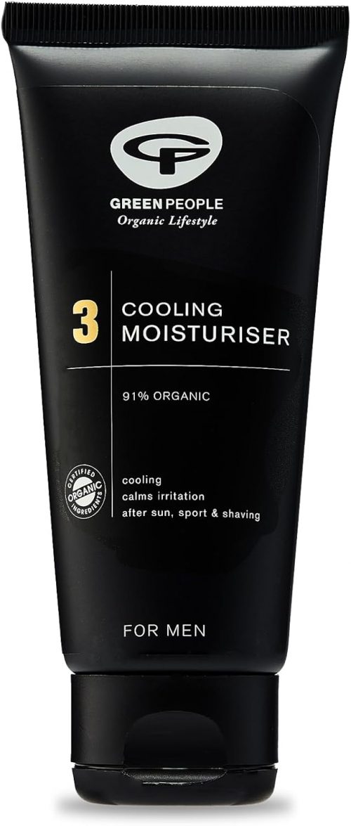 Green People For Men No. 3 Cooling Moisturiser – Natural & Organic Non-Greasy Face Cream – Paraben & Ethanol Free – Vegan, 100ml