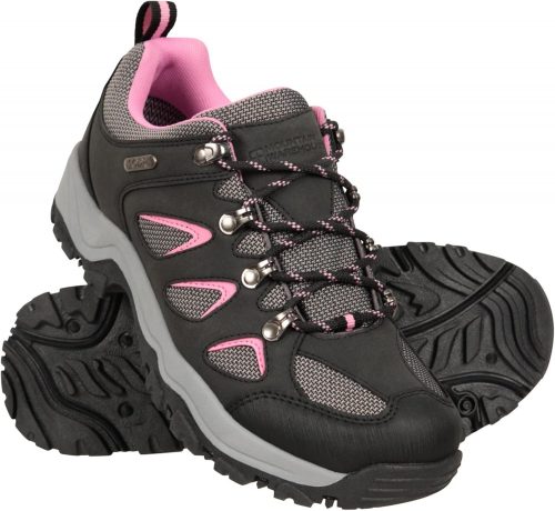 Mountain Warehouse Adventurer Womens Waterproof Walking Shoes – Synthetic & Mesh Upper Shoes with Cushioned Footbed & Deep Lugs – Autumn Winter, Hiking & Outdoors
