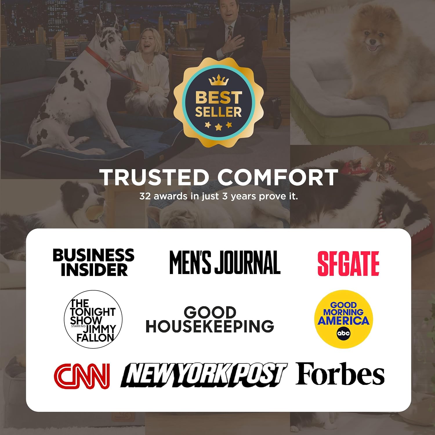 Bedsure Medium Dog Sofa Bed - Washable Orthopedic Dog Beds and Couch with Removable Flannel Zipper Cover, Puppy Beds for Small Dogs, Grey Pet Bed, 71x58x16cm - Image 2