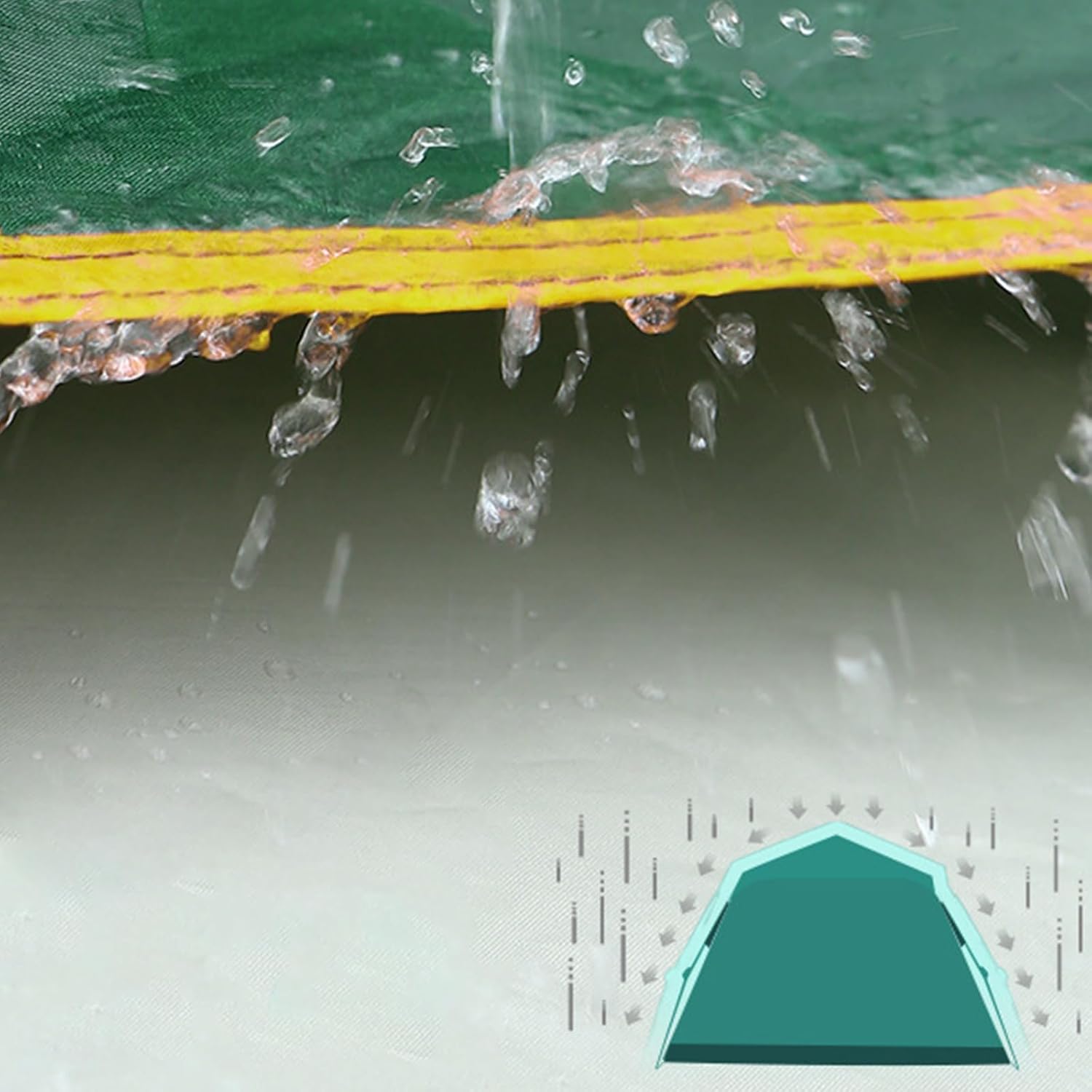 Pop Up Tent for 3-4 People, Automatic Instant Camping Tent Waterproof Windproof & Insect Proof for 3 Seconds Quick Setup Easy Set Up for Outdoor Camping Hiking Mountaineering Beach, Include Carry Bag - Image 7