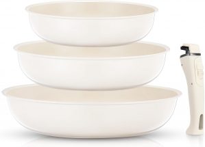 FOHERE Nonstick Frying Pan Set with...