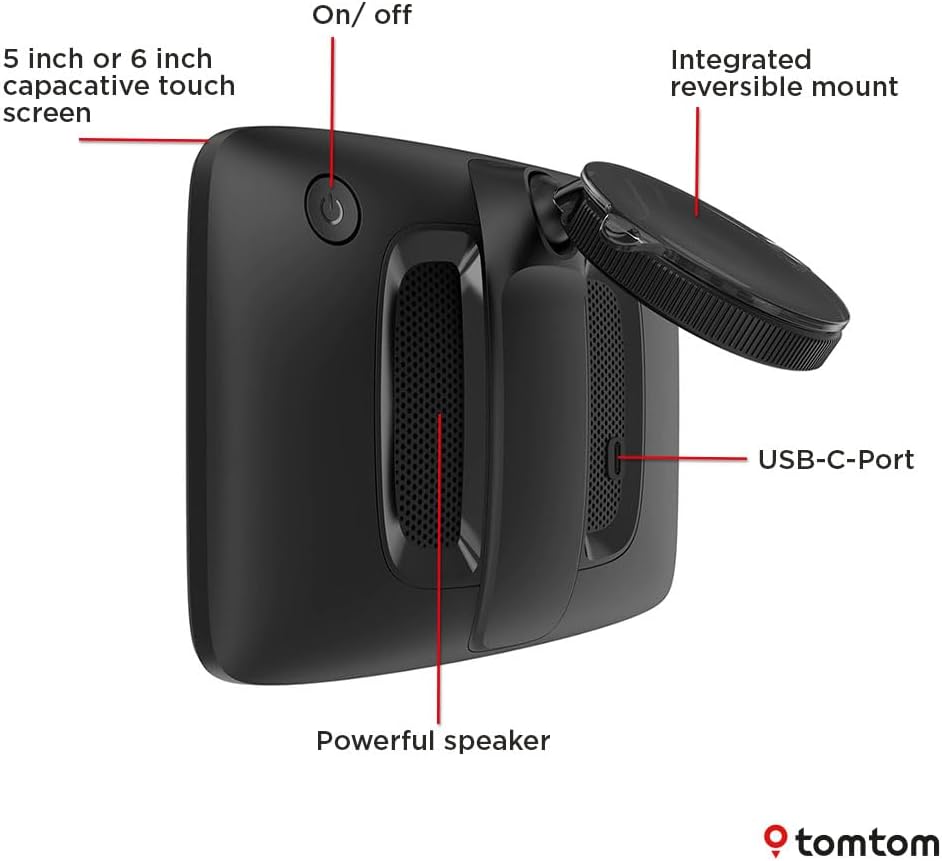 TomTom Car Sat Nav GO Classic Lite (5 Inch, with Traffic Information and Speed Cam Alert Trial, Europe Map Updates Included, Updates via WiFi, Integrated Reversible Mount) - Image 8
