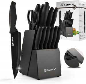 15-Piece Knife Set – BlackSelf-Sh...