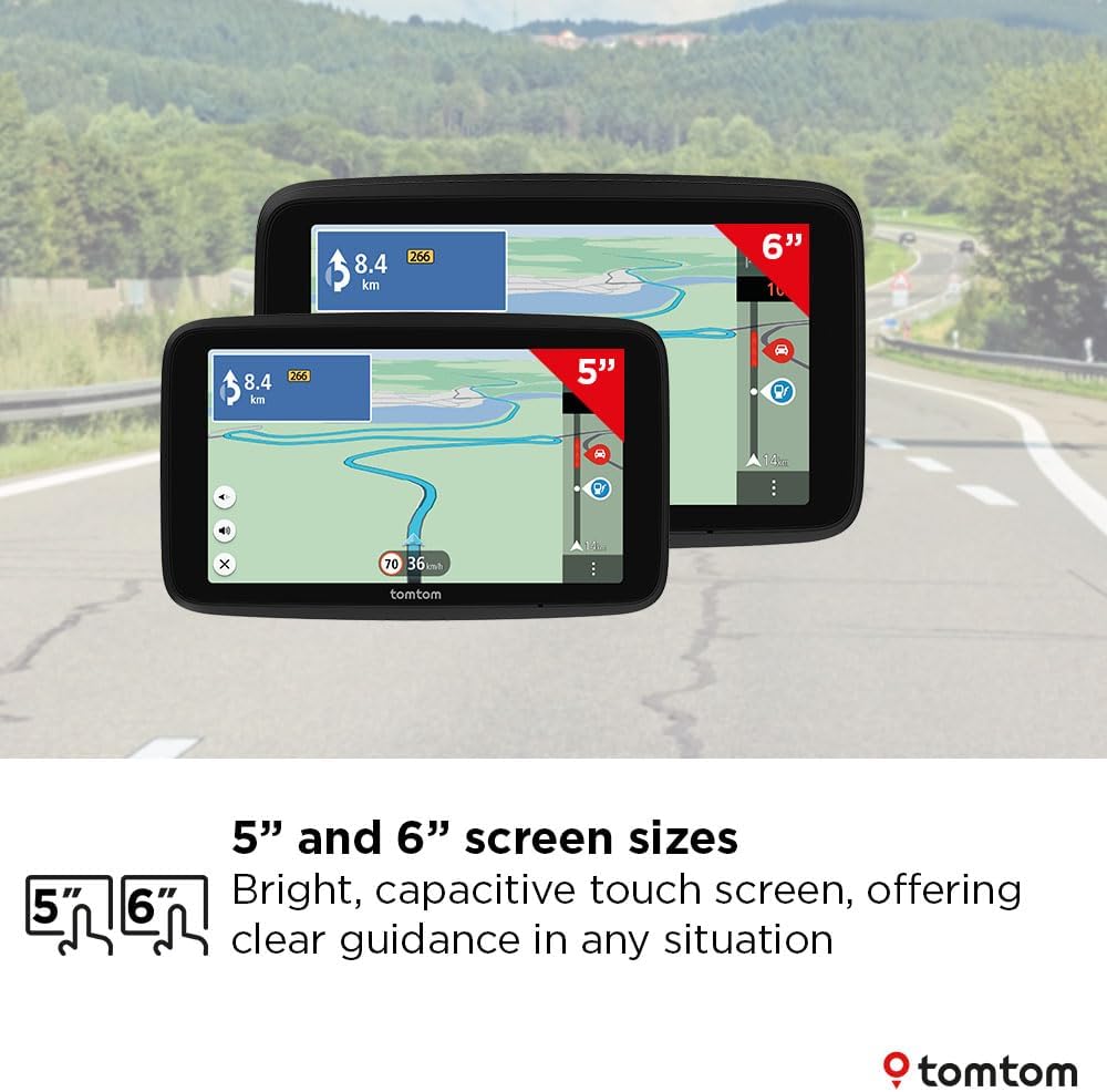 TomTom Car Sat Nav GO Classic Lite (5 Inch, with Traffic Information and Speed Cam Alert Trial, Europe Map Updates Included, Updates via WiFi, Integrated Reversible Mount) - Image 7