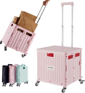 Folding Utility Cart Portable Rolli...