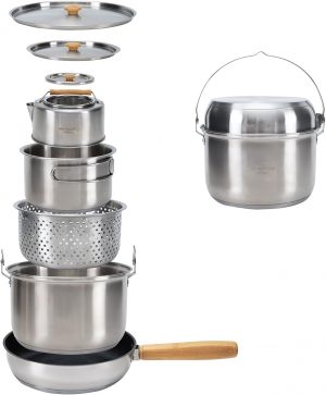 KingCamp Camping Cookware Set, 304 ...