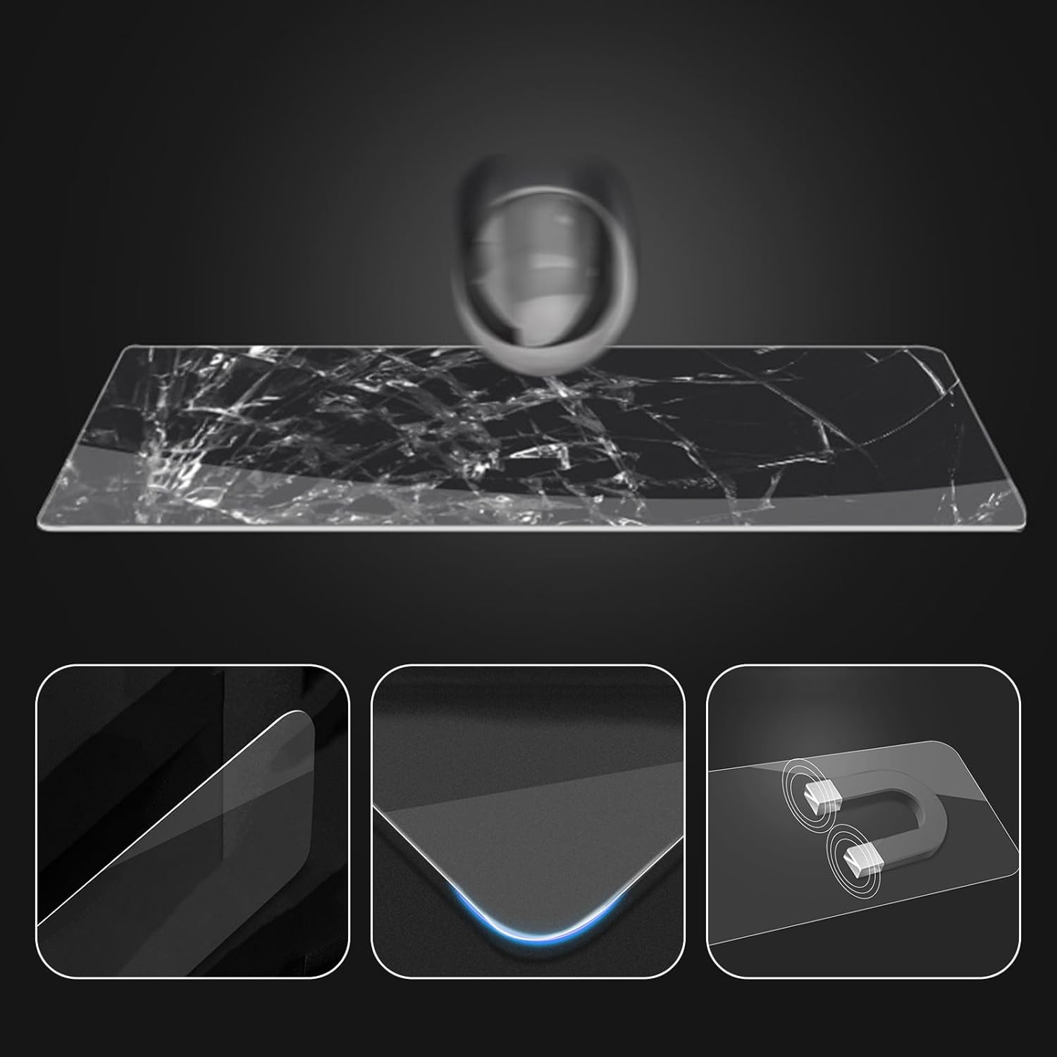 Navigation Screen Protector Anti Glare Anti Fingerprint Central Control Navigation Tempered Film with Cleaning Kit GPS Navi Film Shockproof 10Inch - Image 5