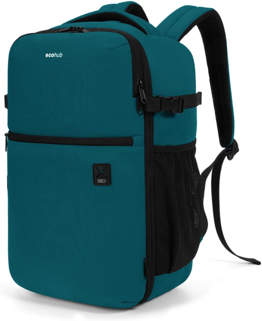 ECOHUB for Ryanair Cabin Bags 40x20x25, Underseat Travel Backpack with Anti-theft Pocket, Cabin Size Carry on Bag for Airplanes, Water-resistant Hand Luggage Bag with Laptop Compartment, 20L-BlueGreen