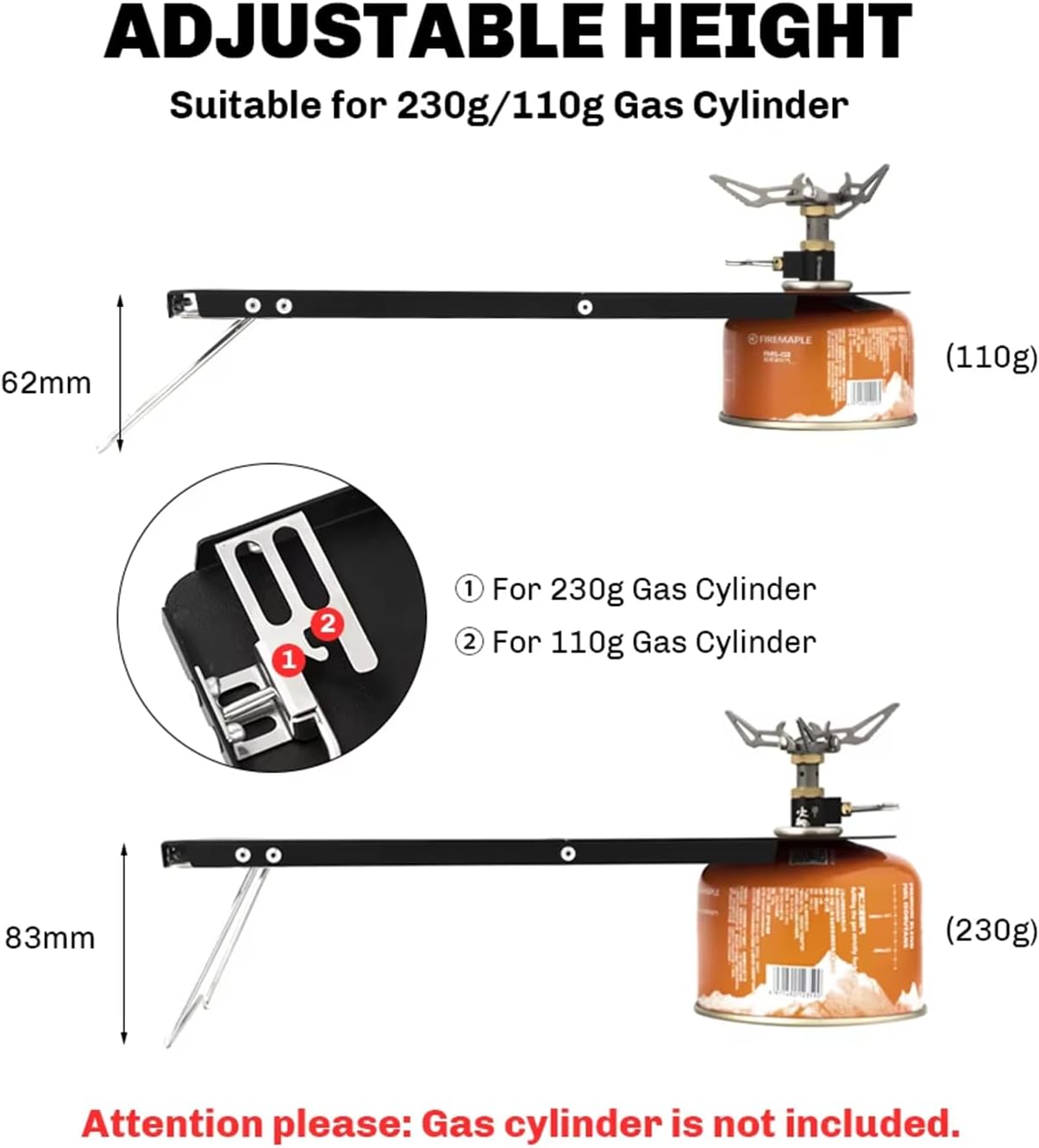 Firemaple Petrel Ultralight Folding Table - Compact Aluminum Alloy Camp Table for Solo Outings, Backpacking and Wild Camping - Weighs Only 191g - Image 3
