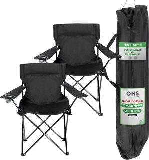 OHS Folding Camping Chairs Set of 2...