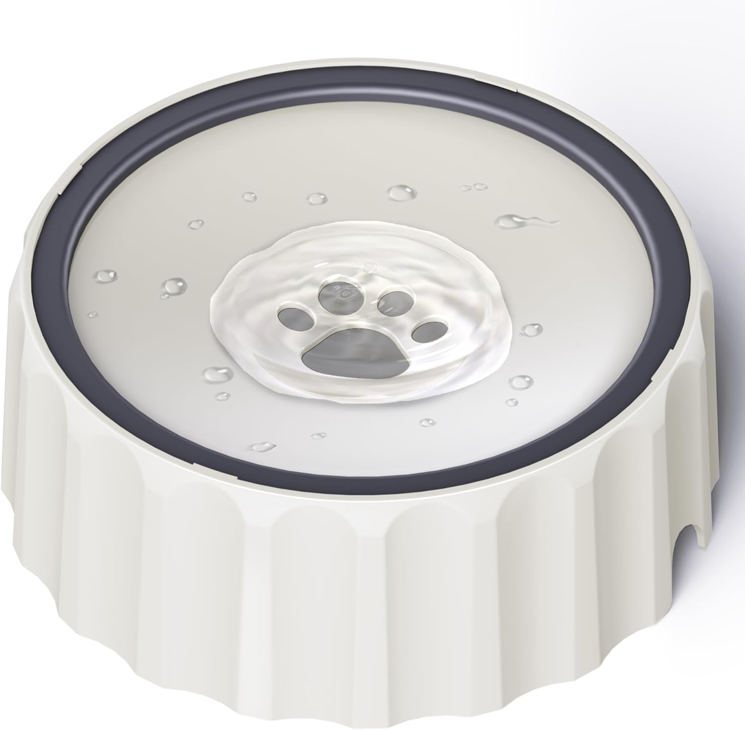 Non Spill Dog Water Bowl, Slow Drink No Slip Splash-Free Pet Water Bowl with Large Capacity Vehicle Carried Pet Water Water Bowl for Dogs and Cats Puppy, 2L/70oz