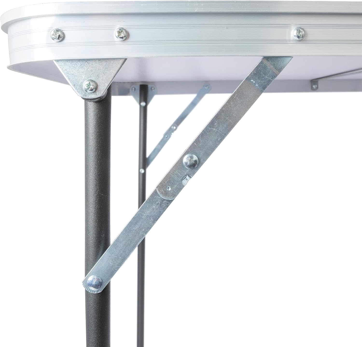 Harbour Housewares Folding Table - 80cm x 60cm - Black - Small Metal Trestle Tables Foldable Portable Side Table for Indoor, Outdoor, Garden, BBQ, Pinic, Dining, Camping - Image 5