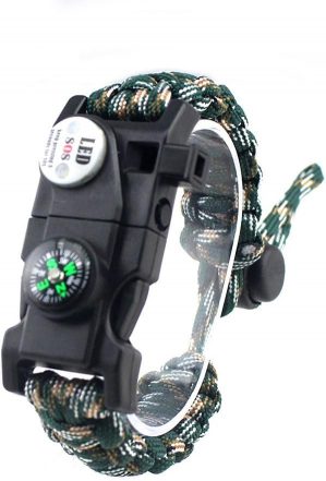 Adjustable Survival Bracelet, 7 Cor...