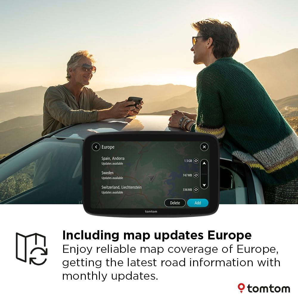 TomTom Car Sat Nav GO Classic Lite (5 Inch, with Traffic Information and Speed Cam Alert Trial, Europe Map Updates Included, Updates via WiFi, Integrated Reversible Mount) - Image 3