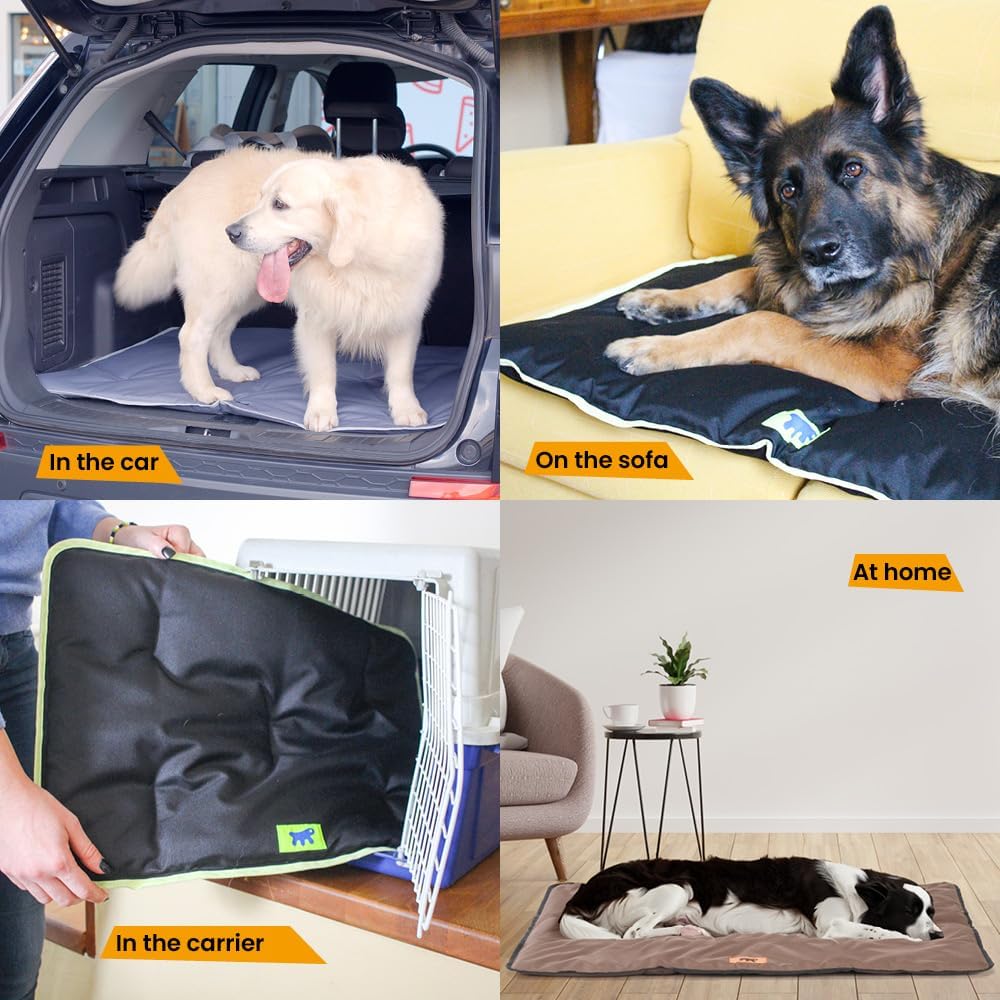 Ferplast Dog Mat - Large Washable Dog Bed - Waterproof & Scratchproof - Car, House, Kennel & Basket Mat - Soft - 98 x 65 CM, L, BLACK - Image 4