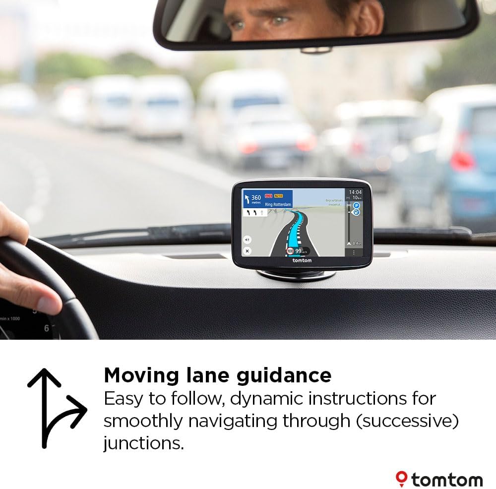 TomTom Car Sat Nav GO Advanced (6 Inch, with Traffic Information, Speed Cam Alert Trial, World Map Updates Included, Updates via WiFi, Moving Lane Guidance, Visual Cues, Integrated Reversible Mount) - Image 6
