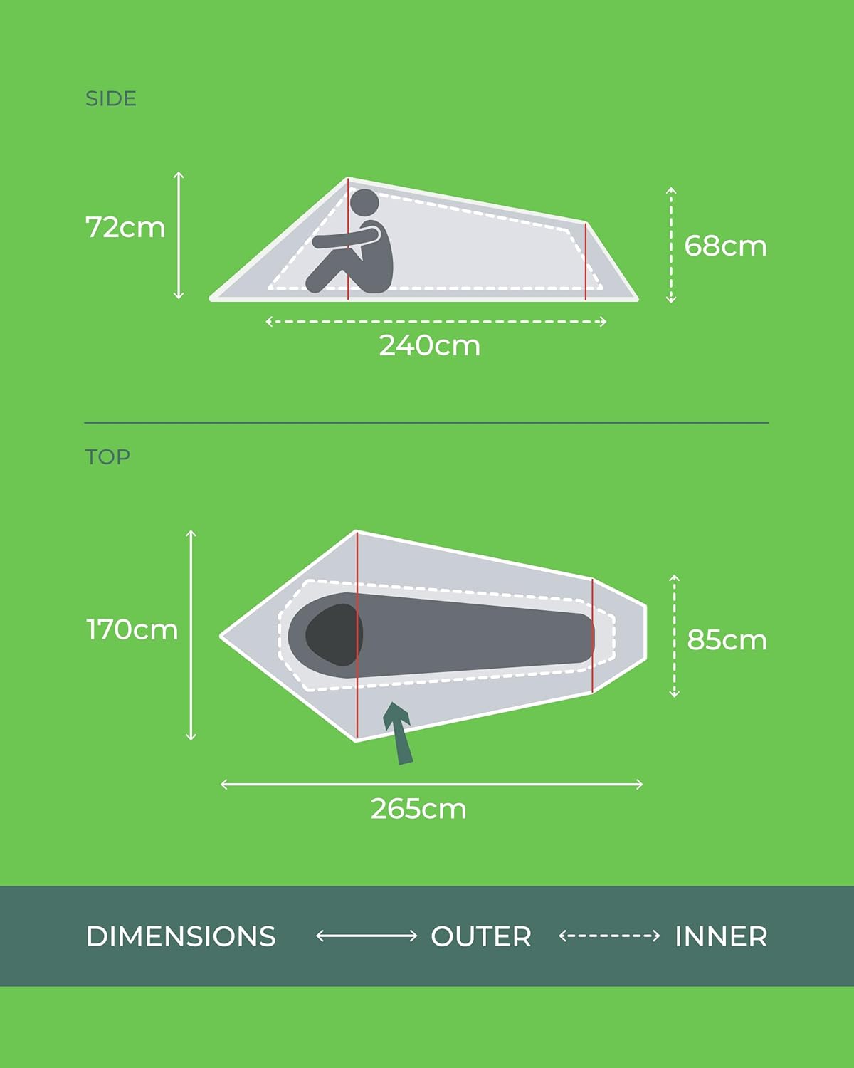Highlander Blackthorn 1 Person Tent – Lightweight & Waterproof. 4 Season Tent for 1 Person. Quick And Easy Pitch Ultra Low-Profile for Hiking, Fishing, Cyclists & Backpacking - Image 5