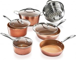 Gotham Steel Hammered 15 Pc Ceramic...