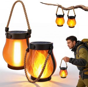 Solar Lantern Outdoor Lights with D...