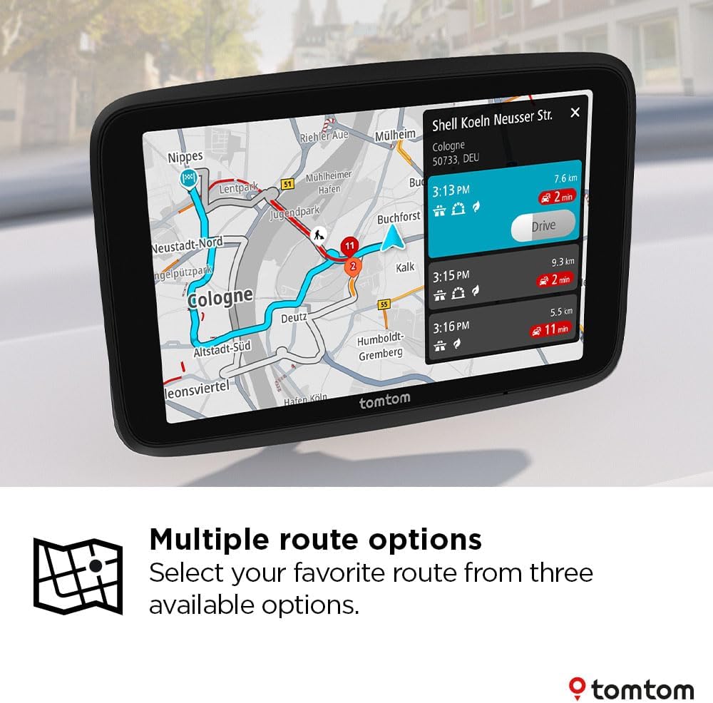 TomTom Car Sat Nav GO Classic Lite (5 Inch, with Traffic Information and Speed Cam Alert Trial, Europe Map Updates Included, Updates via WiFi, Integrated Reversible Mount) - Image 4