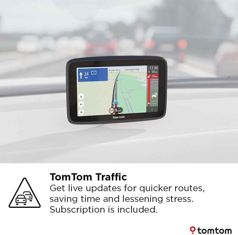 TomTom Car Sat Nav GO Advanced (6 Inch, with Traffic Information, Speed Cam Alert Trial, World Map Updates Included, Updates via WiFi, Moving Lane Guidance, Visual Cues, Integrated Reversible Mount) - Image 2