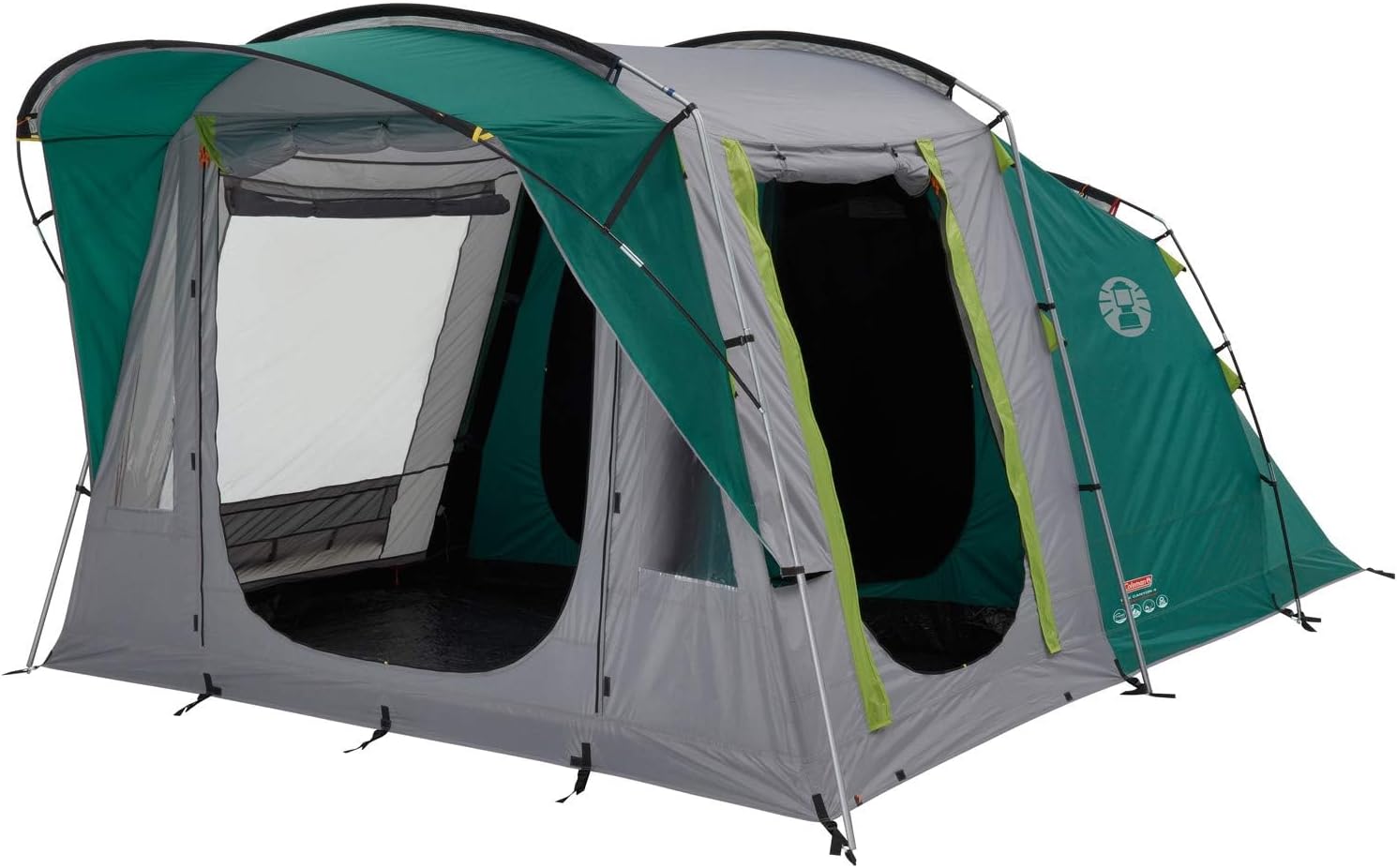 Coleman Oak Canyon 4 BlackOut Tent | 4 Man Family Tunnel Tent with 2 Special Darkened Bedrooms and Living area | 4 Person Camping Tent | 4500mm Waterproof | Sewn-in Groundsheet