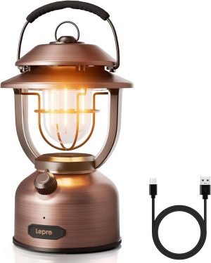 Lepro Retro Camping Lantern, Rechar...