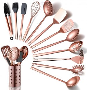 Copper Kitchen Utensils Set,13 Piec...