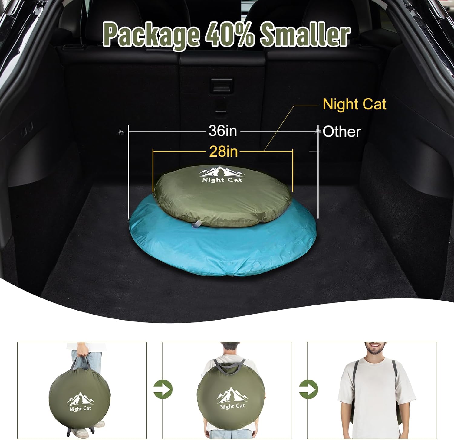 Night Cat Pop Up Tent 2 4 Person: Waterproof Camping Tent Easy Setup for Picnic Festival in Park Backyard Garden - Image 3