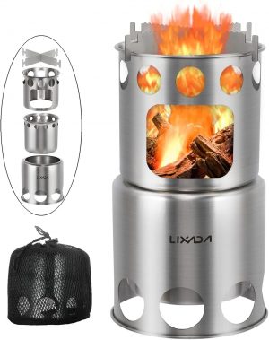 Lixada Camping Stove Stainless Stee...