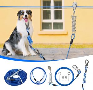 Dog Runner for Yard,Double Shock Ab...