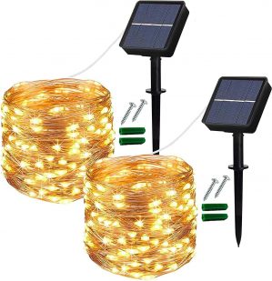 Lezonic Solar String Lights Outdoor...