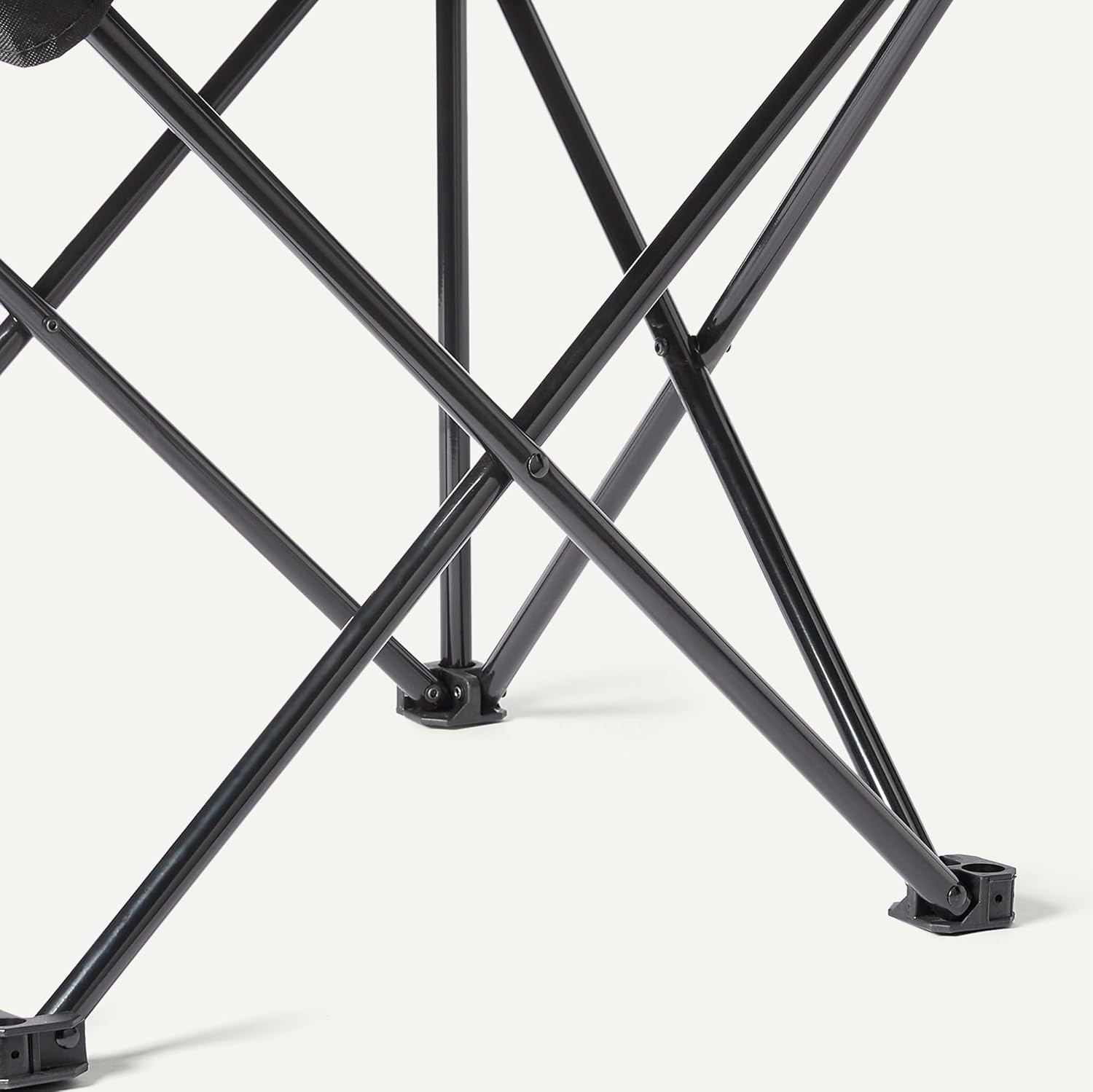 Amazon Basics Portable Folding Camping Chair with Cup Holder - Heavy-Duty Steel Frame Outdoor Chair - Water Resistant Construction Chair with Carry Bag - 50.8cm x 71.1cm x 91.4cm - Black - 2 Pack - Image 4