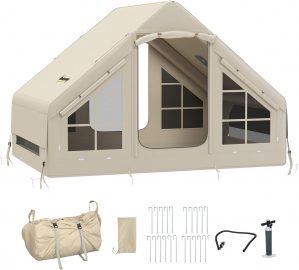 Outsunny Inflatable Camping Tent wi...