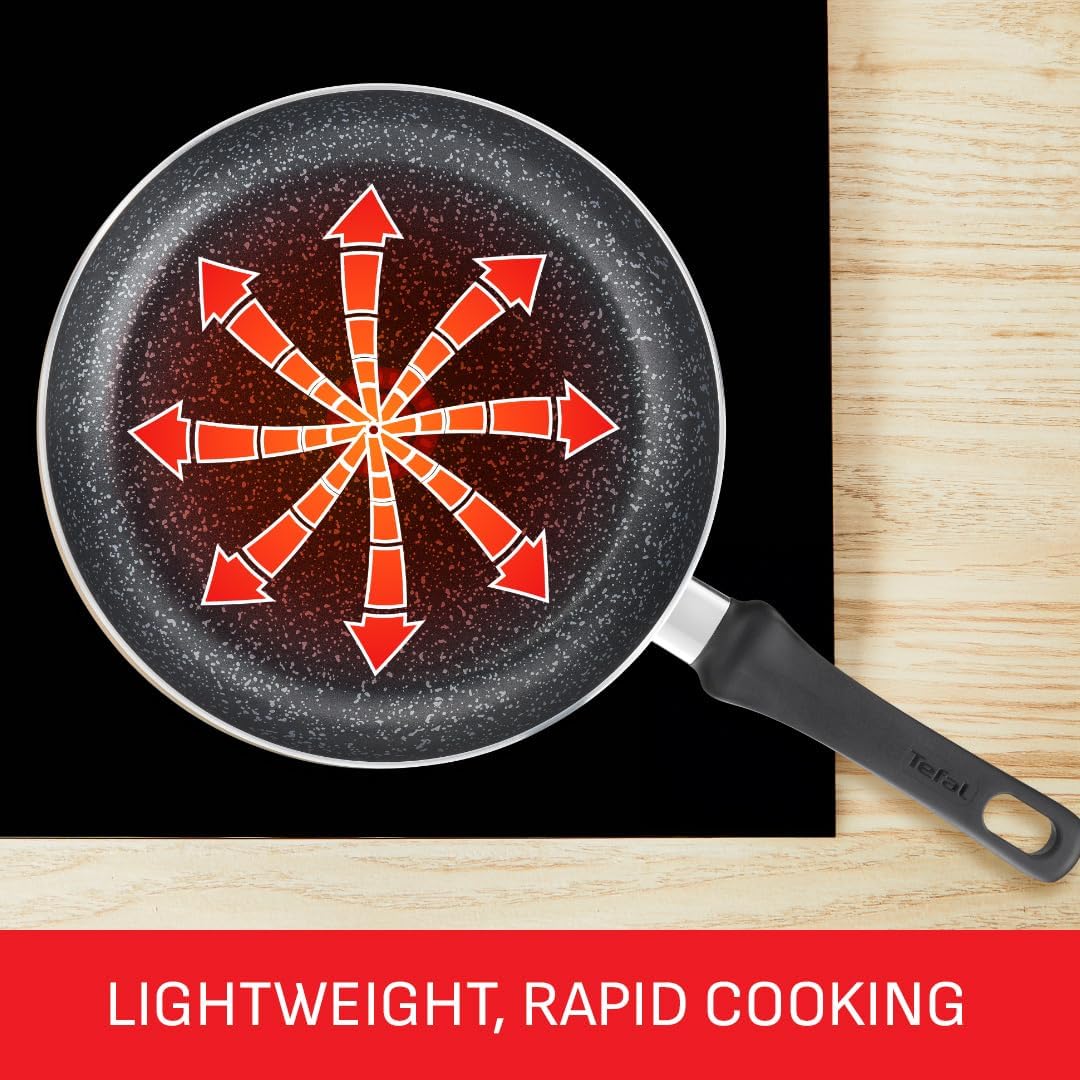 Tefal Origins Stone 5 Piece, Non-Stick, Pots & Pan Set, All Hobs Compatible Except Induction, (16/18/20CM Saucepans with Glass lids, 20/24CM Frying Pans) - Image 7
