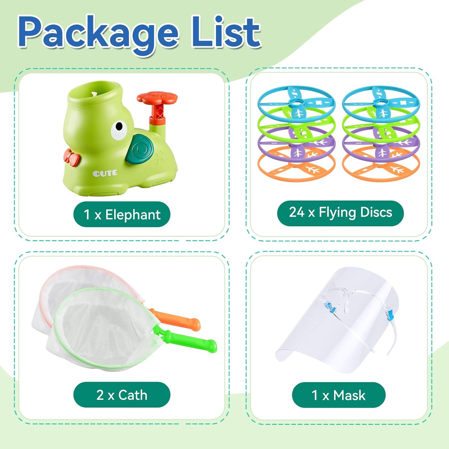 Kids Outdoor Toys, Autism Sensory Equipment, Garden Toddler Toys for 3 Years Old Boys and Girls, Flying Disc Launcher Toy with 24 Saucers, Outdoor Games for Kids 4-8, 8-12 - Image 2