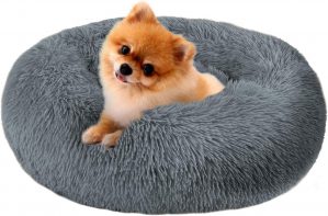 Mirkoo Calming Dog Bed, Faux Fur Pe...