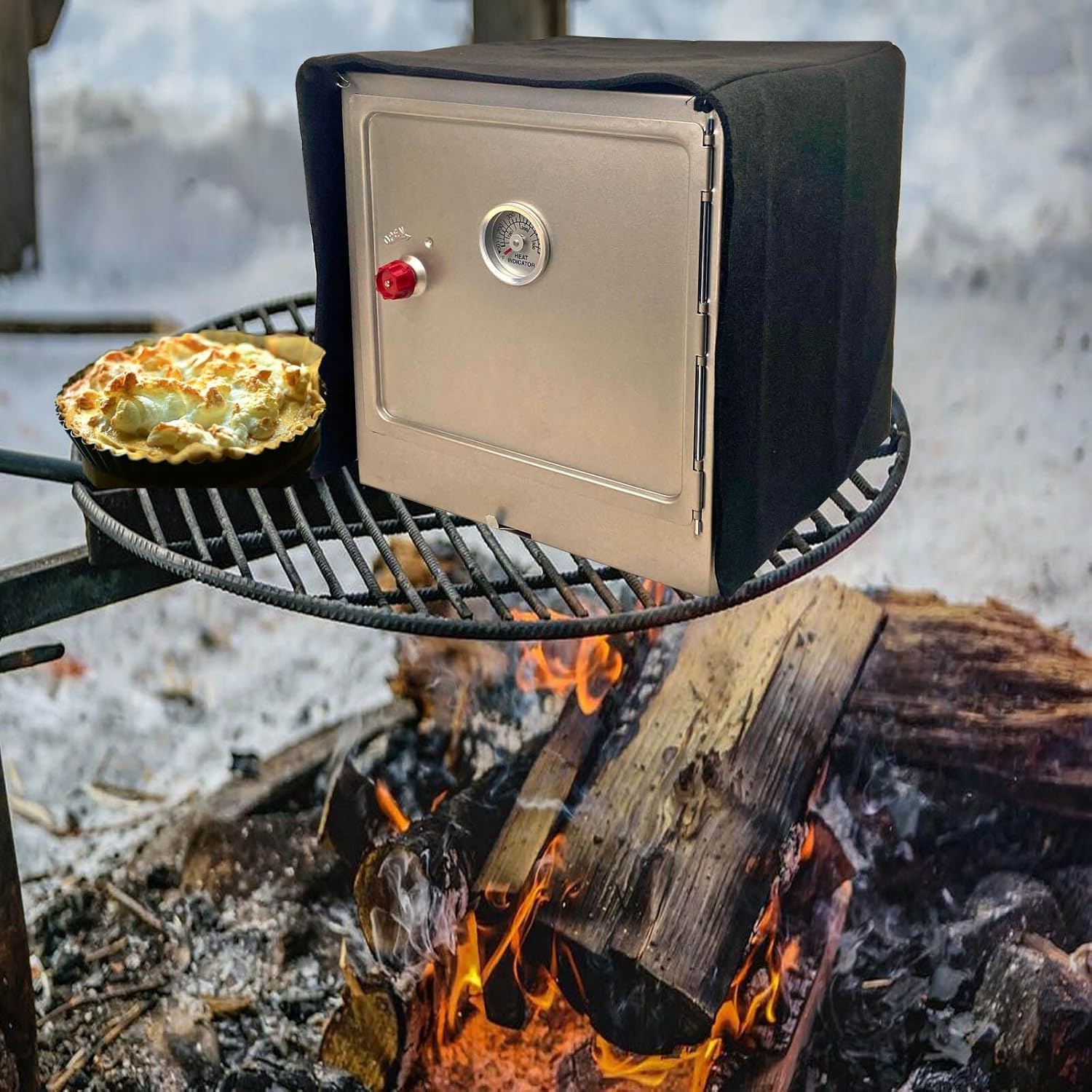 Thermal Insulated Camping Oven Cover Insulation Blanket Cover for Foldable Camp Oven- Quickly Heats Up and Maintains Temperature - Image 3