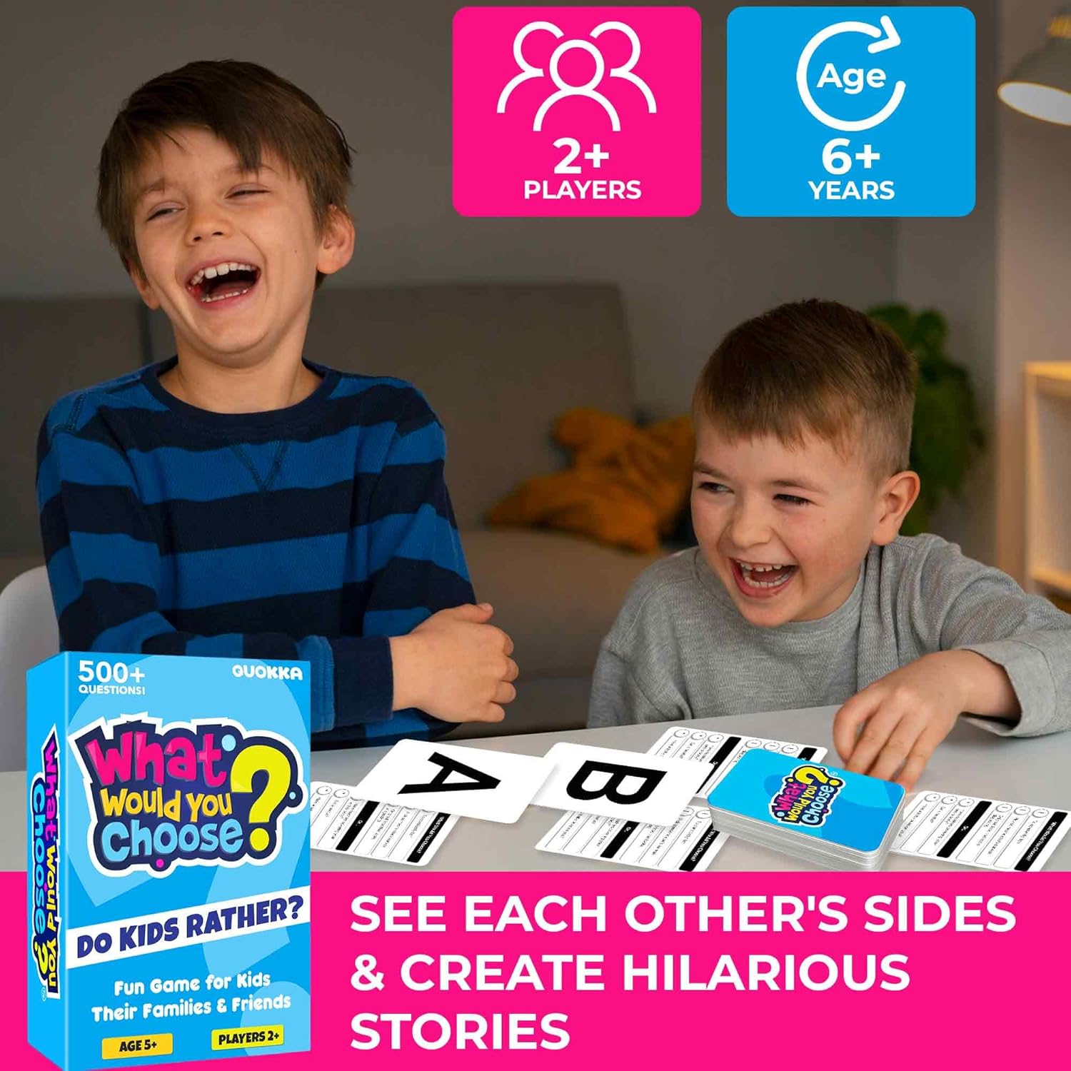 What Would You Choose? Card Quiz Games For Kids and Family - Do Kids Rather? Board Games For 5-8 Year Olds - Childrens Travel Activities - Fun Questions For Family Party Night - Image 4