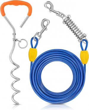 Petbobi Dog Tie-Out Cable and Stake...