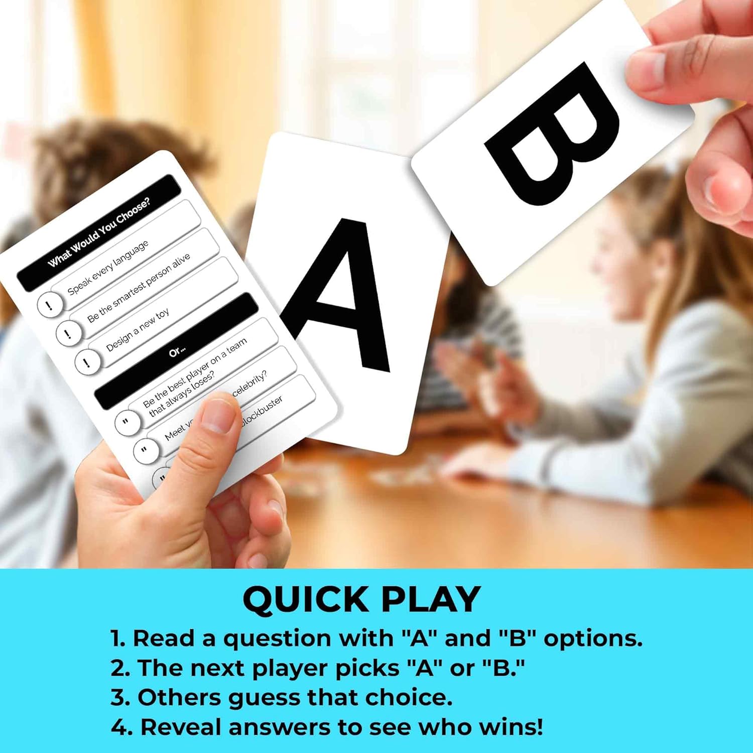 What Would You Choose? Card Quiz Games For Kids and Family - Do Kids Rather? Board Games For 5-8 Year Olds - Childrens Travel Activities - Fun Questions For Family Party Night - Image 3