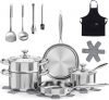 16-Piece Stainless Steel Cookware S...
