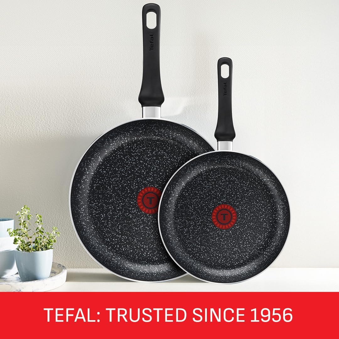 Tefal Origins Stone 5 Piece, Non-Stick, Pots & Pan Set, All Hobs Compatible Except Induction, (16/18/20CM Saucepans with Glass lids, 20/24CM Frying Pans) - Image 9