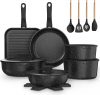 YASHE 21-Piece Pots and Pans Set wi...