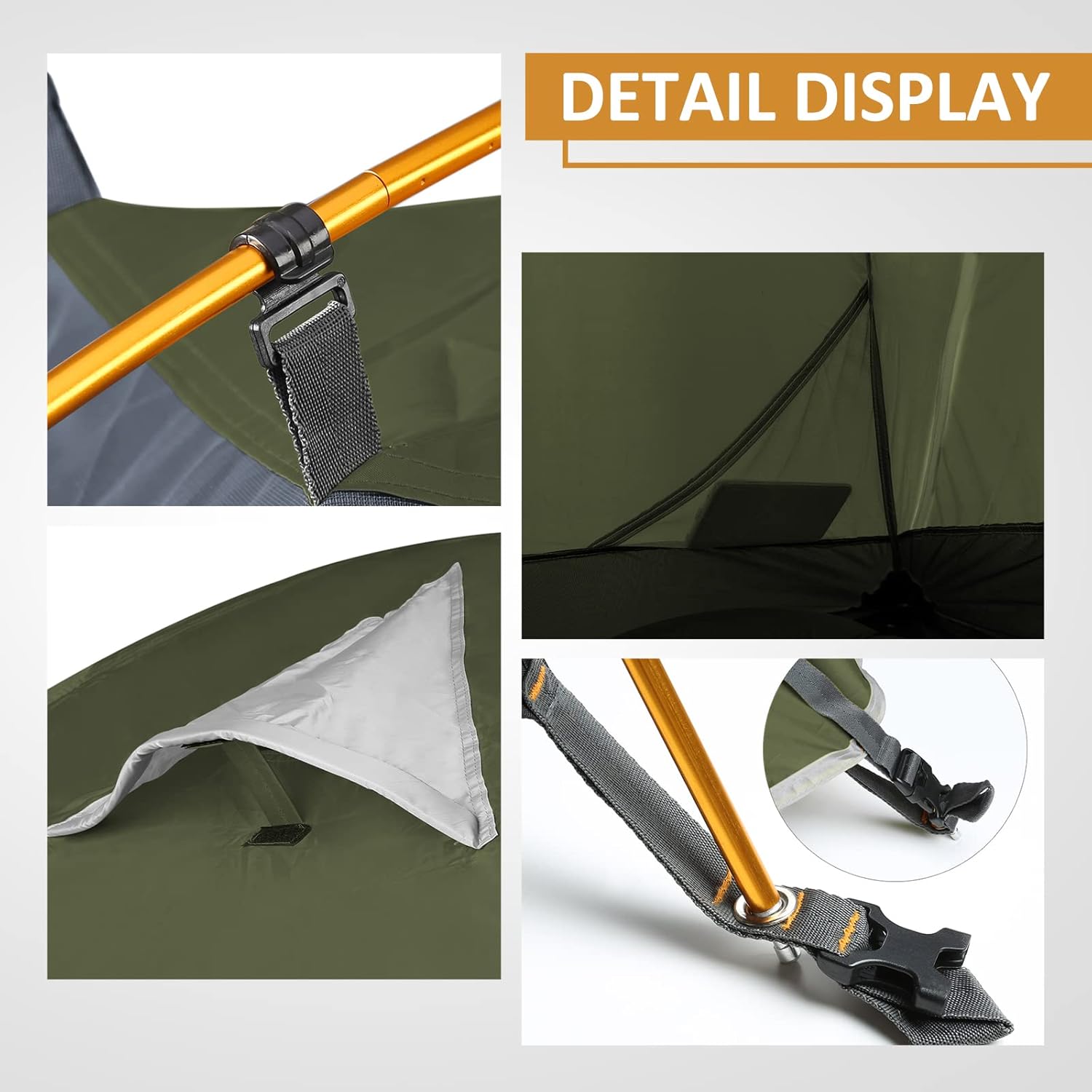 Bessport Tent 1 & 2 & 3 Person Ultralight Camping Tents, 3-4 Season Waterproof & Windproof Dome Tent, Small Pack Size, Suitable for Adults, Hiking, Camping, Outdoor - Image 4