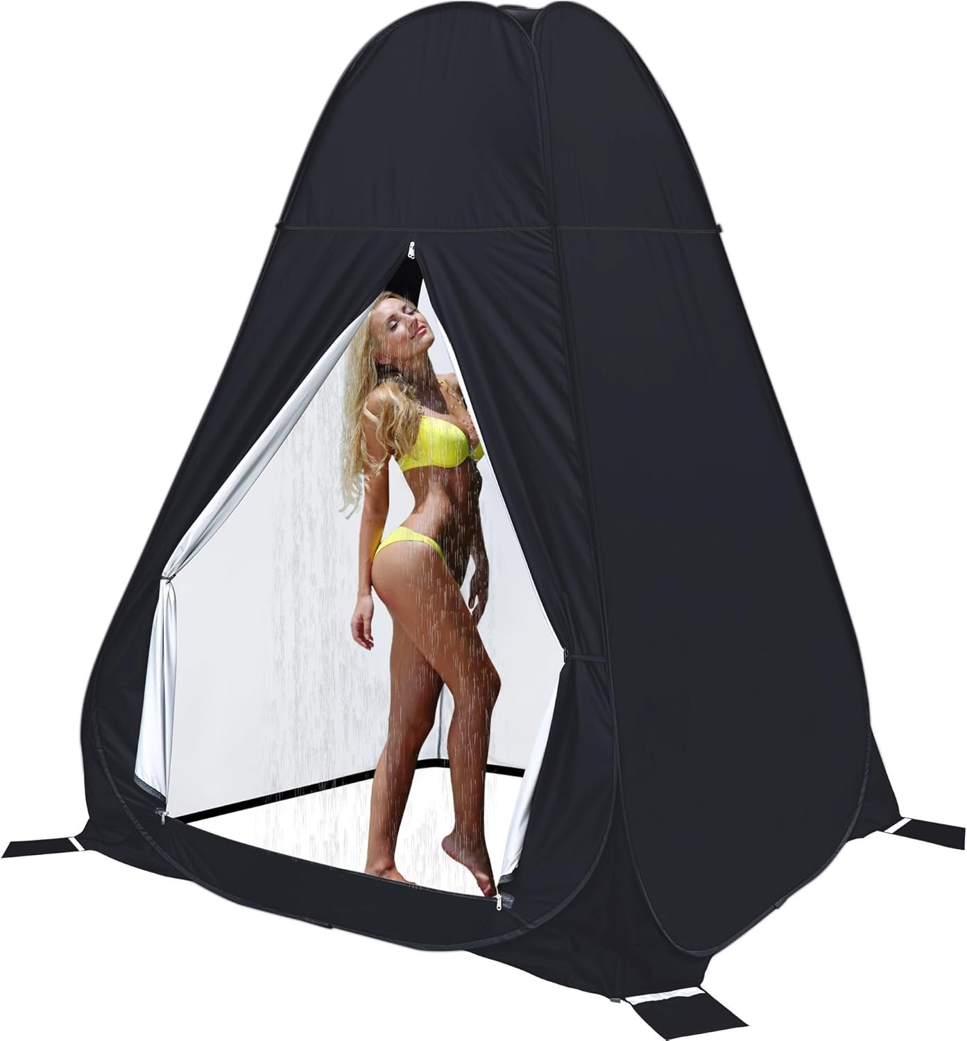213×150×150cm Extra large Pop Up Toilet Privacy Tent for Camping, Portable Shower Tent for Outdoor Changing Dressing, Caravan, Fishing Sunshade, Beach Dressing Changing Room with Carrying Zippered Bag