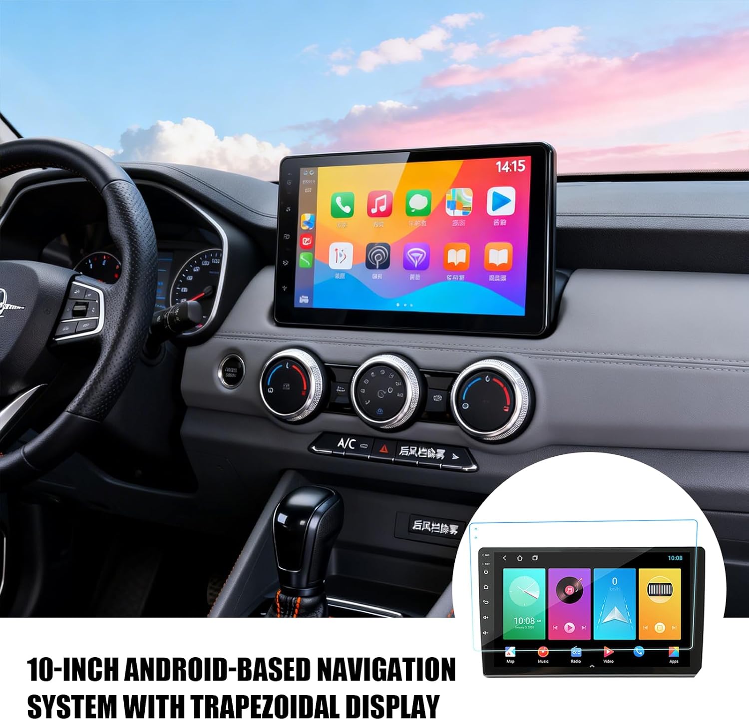 Navigation Screen Protector Anti Glare Anti Fingerprint Central Control Navigation Tempered Film with Cleaning Kit GPS Navi Film Shockproof 10Inch - Image 6